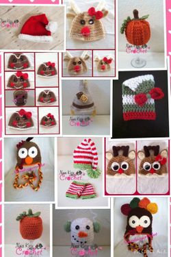 Crochet holiday beanies