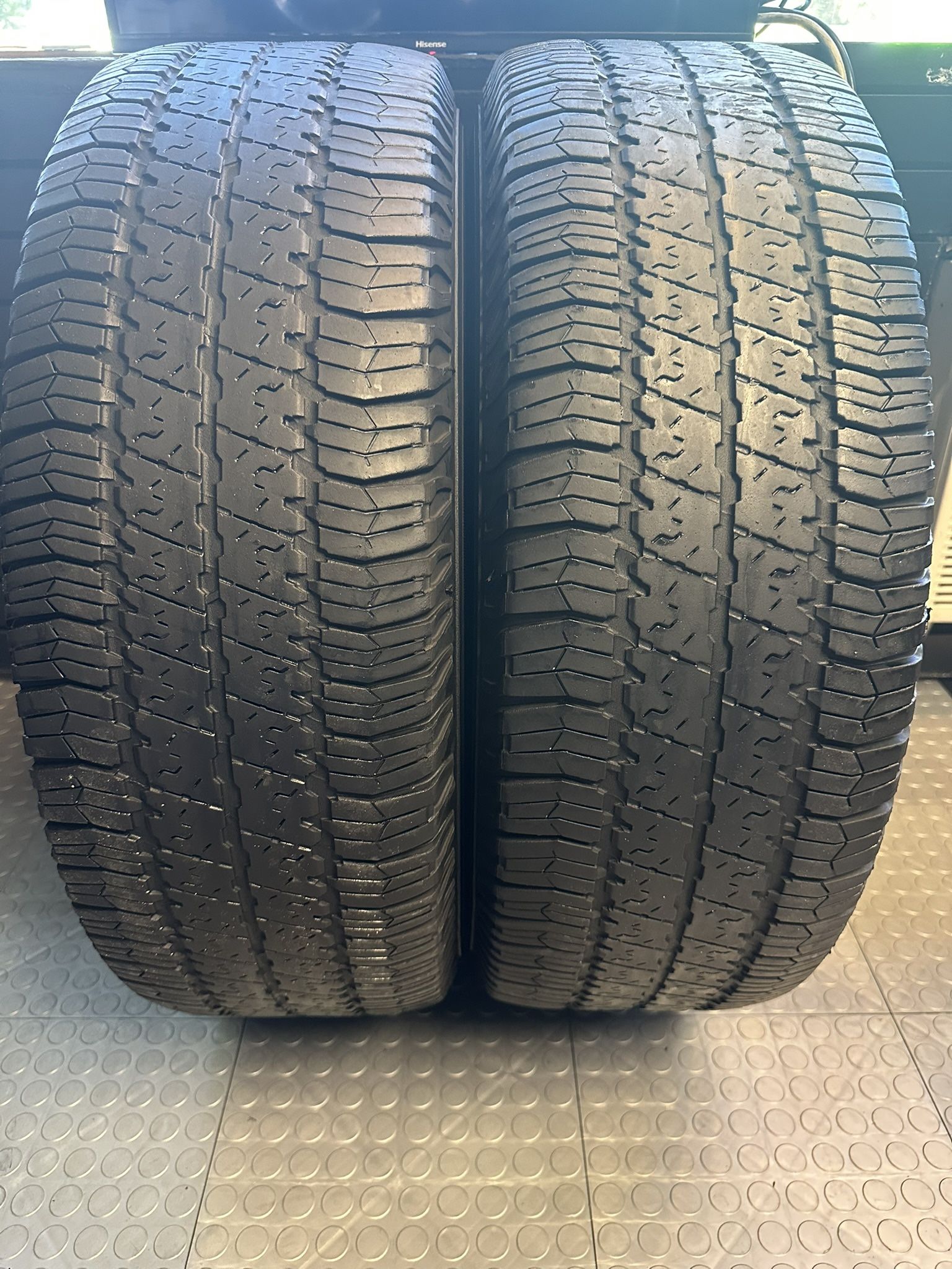 #551 Set Of 2 Used Tires Goodyear 255/75/17 113S Wrangler Rubicon Bronco