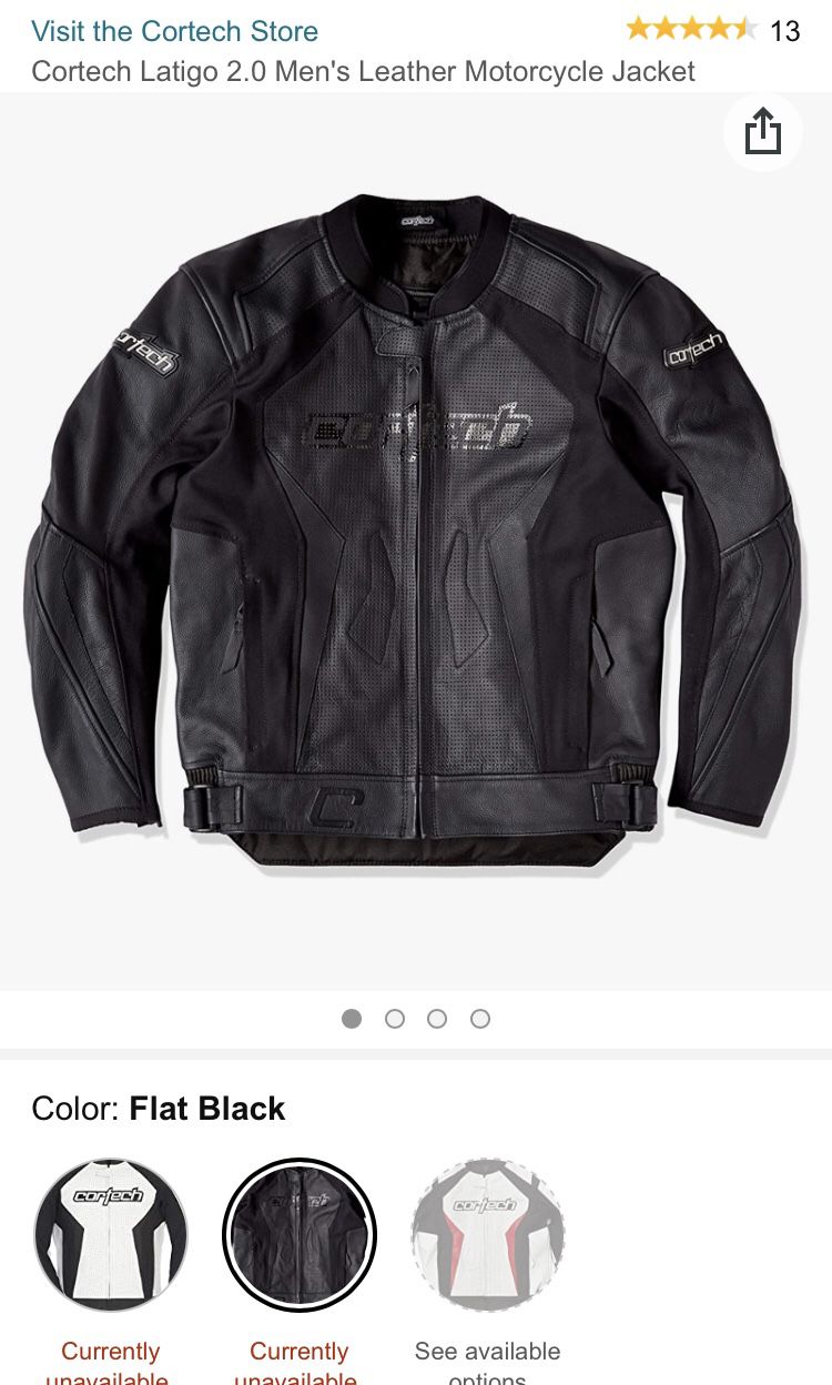 (S) Cortech Latigo 2.0 Men's Leather Motorcycle Jacket