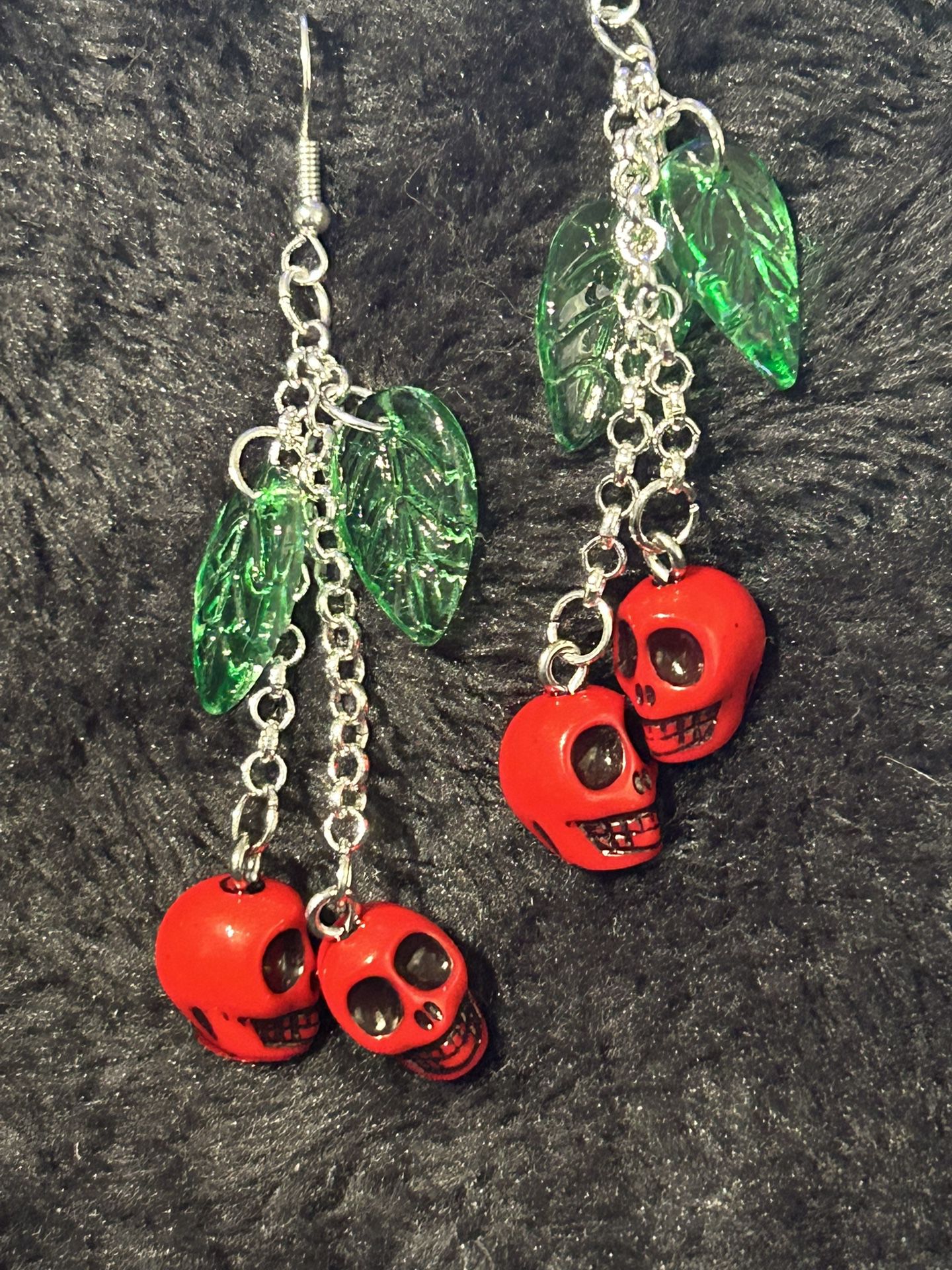 Cherry Skull Earrings