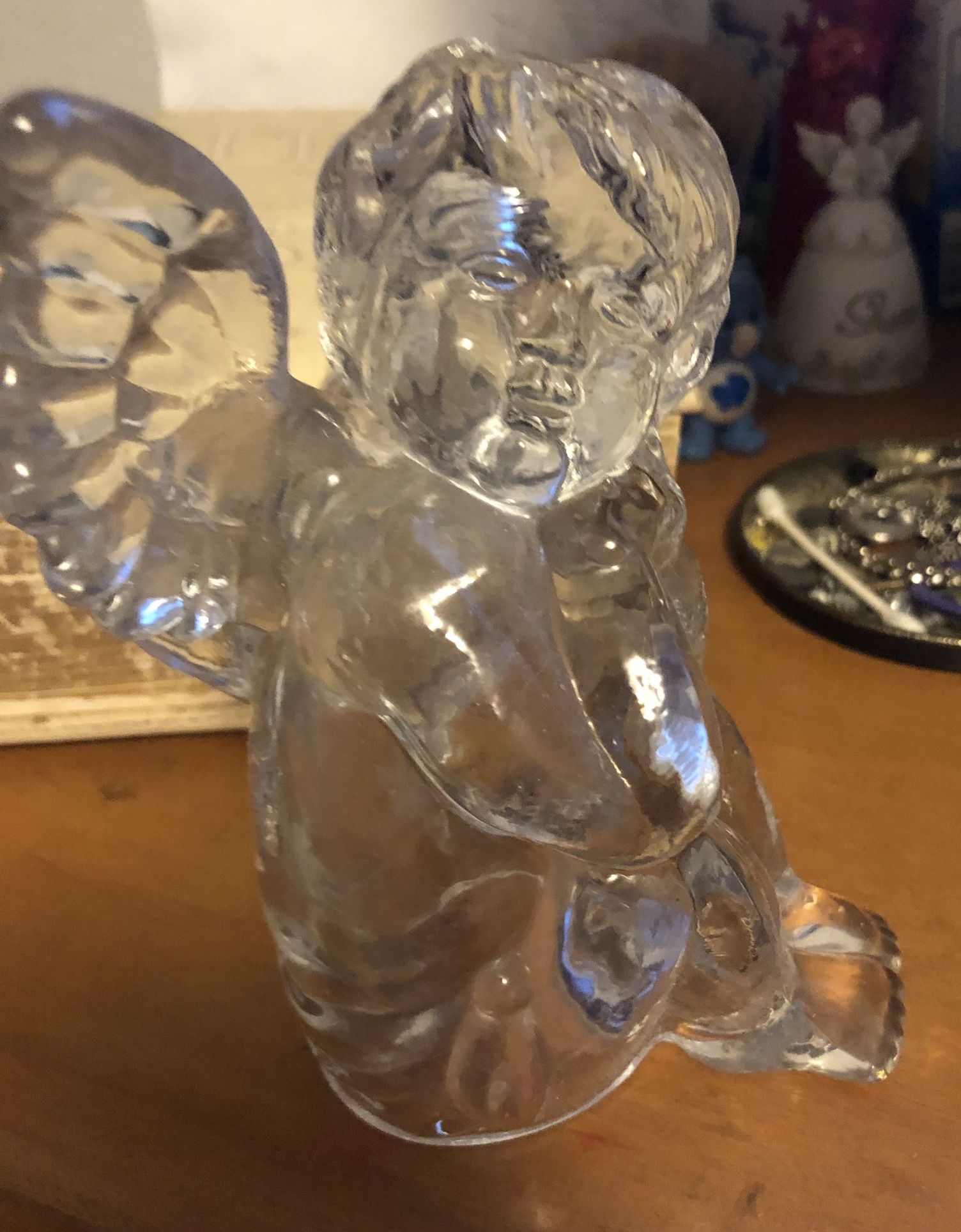 ANGEL glass Crystal Candle Holder 