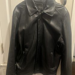Merona Genuine Leather Jacket Size M