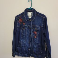 Embroidered Denim Jacket - Med