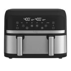 Bella PRO - 4-qt. TriZone Touchscreen Air Fryer with Dual Flex Basket - Stainless Steel