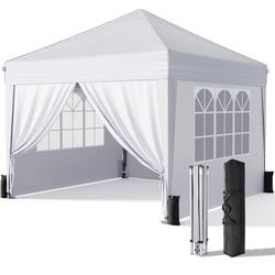 10x10 Pop Up Canopy Tent with Sidewalls, Outdoor Gazebo Canopy Tent, Patio Event Tents Outdoor Commercia