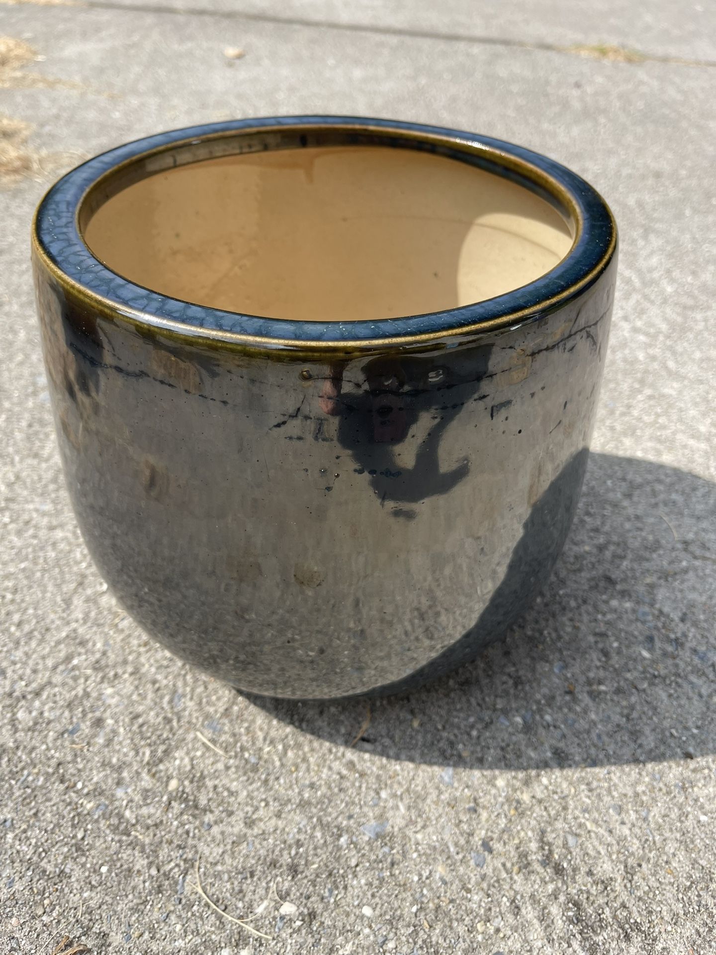 Black Ceramic Plant Pot