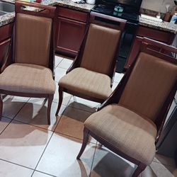 3 Solid Clean Dinning Chairs