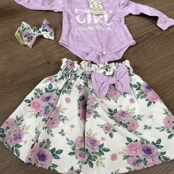 Baby Girls Skirt Set Size 3-6 Months