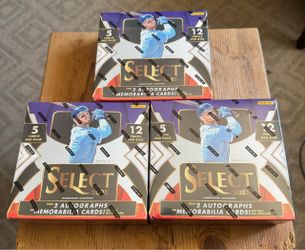 (3) 2025 Panini Select Baseball Hobby Preferred  Box