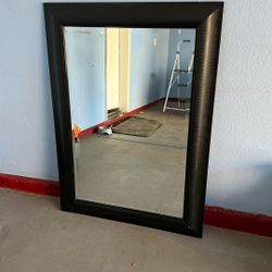 Large Black Framed Mirror