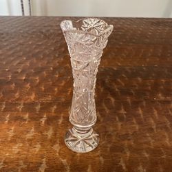 Crystal vase 8 inches tall