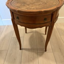 Round Antique End Table