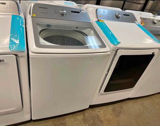 SET SAMSUNG WHASER AND GAS DRYER TOP LOAD  NEW