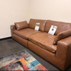 Real Leather Sofa$10 Down payment,financing and Delivery Available