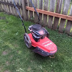 craftsman walk behind string trimmer with 159cc gas motor runs great and works great 