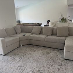 Radley 5-Piece Fabric Chaise Sectional Sofa