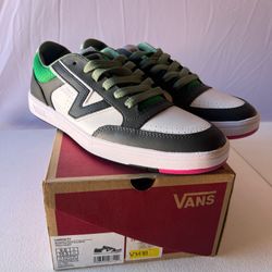 Vans off the wall green/black skating shoes