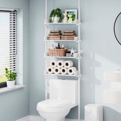 Over The Toilet Storage 4 Tier 