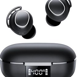 Tiksounds Ear Buds Mini Wireless Earbuds, Bluetooth 5.3 Headphones Bass Stereo, 60H Playtime Noise Cancelling Earbuds with 4 Mic, IP8 Waterproof Light