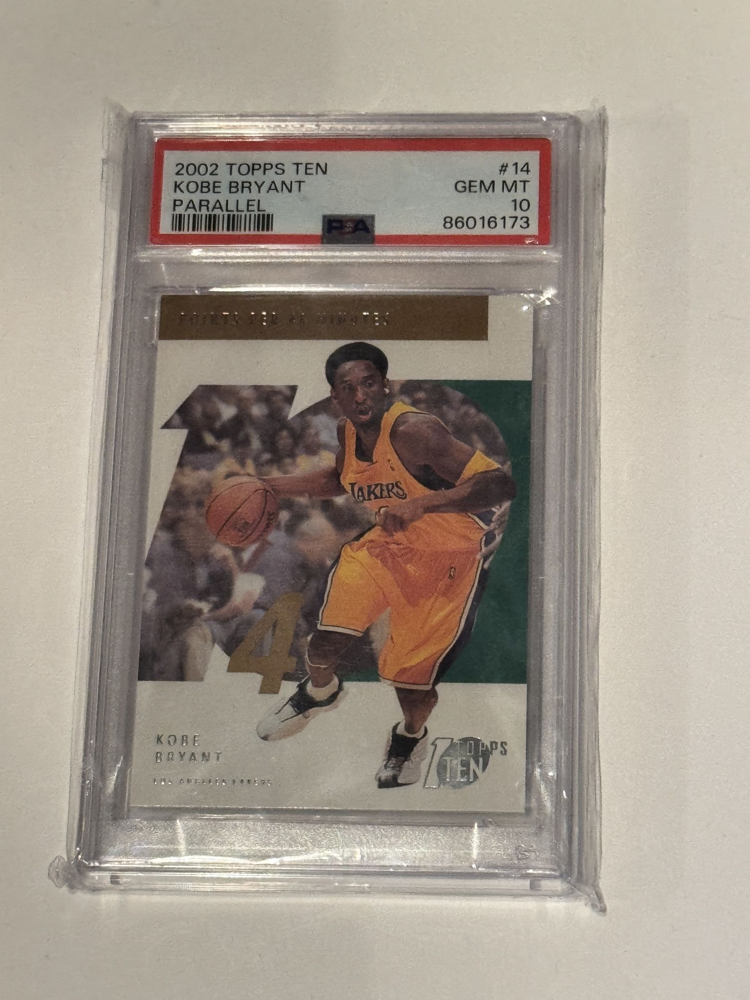 Kobe Bryant Graded Lot – 2002 Topps Ten PSA 10 + 1999 Topps Gallery PSA 9