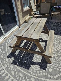 Kid Outdoor Bench Table
