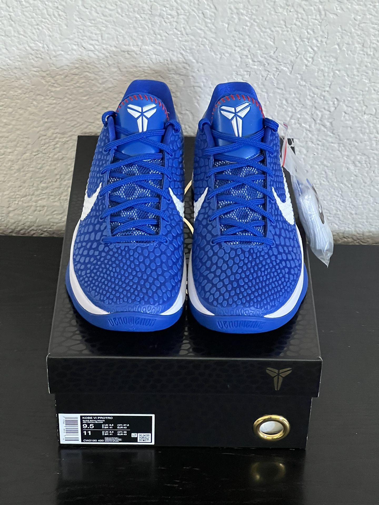 Authentic Nike Kobe 6 Protro “Dodgers” Size 9.5 In Men