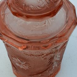 Vintage Pink Depression Canister
