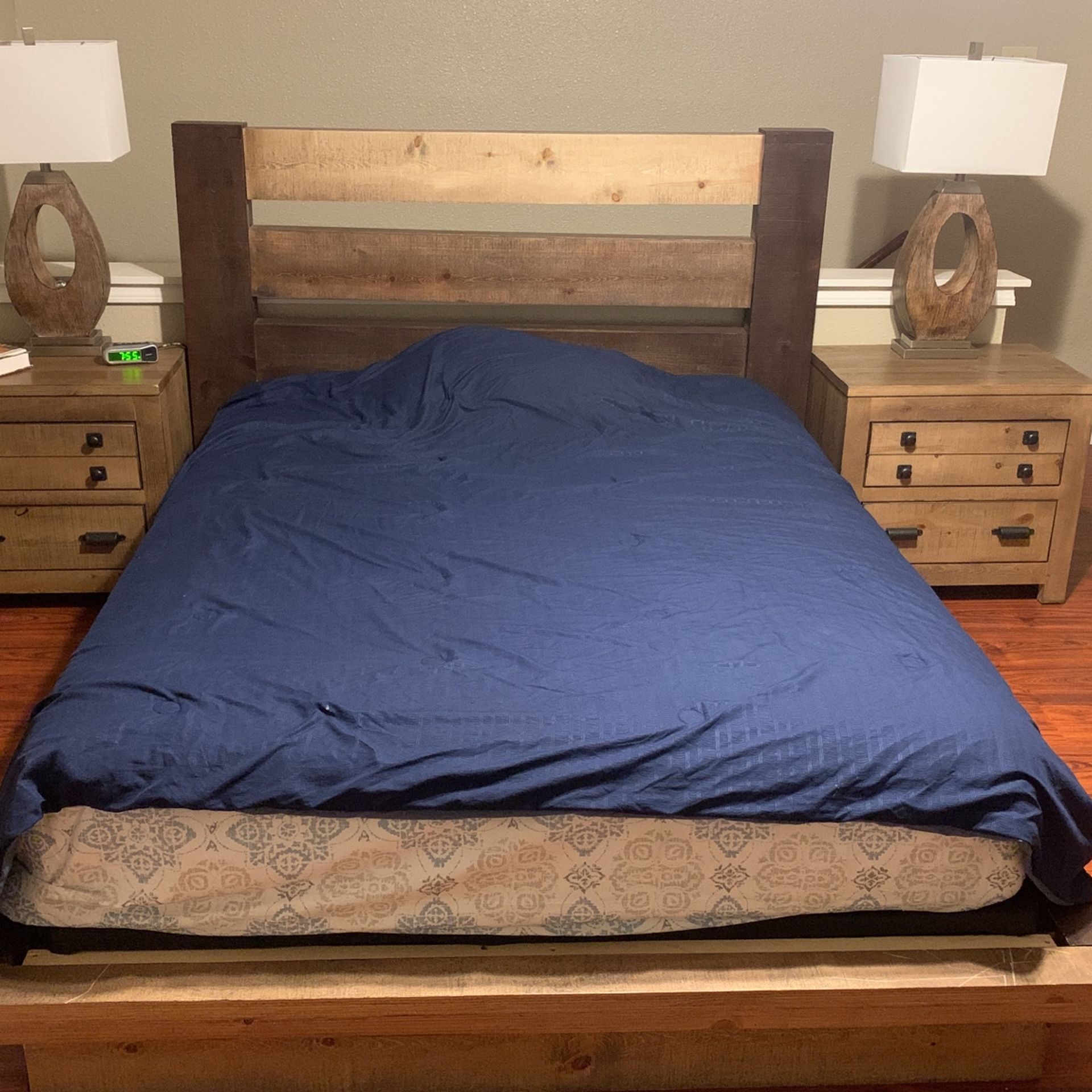 Wood Bedframe & Dresser