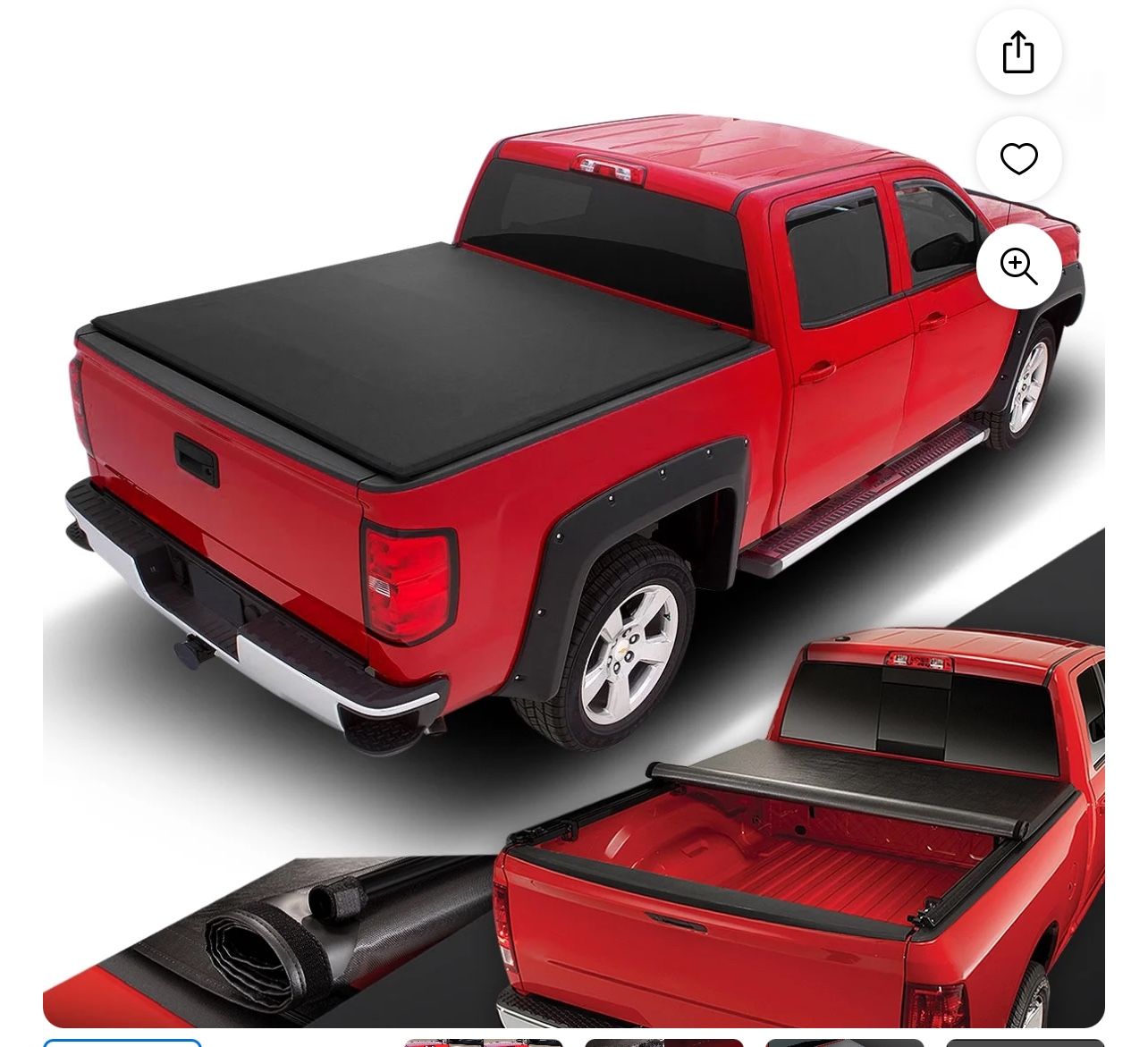 DNA Motoring TTC-RU-035 For 1999 to 2014 Chevy Silverado / GMC Sierra 8' Long Bed Vinyl Soft Roll -Up Tonneau Cover 03 04 05 06 07 08 09 10 11 12 13