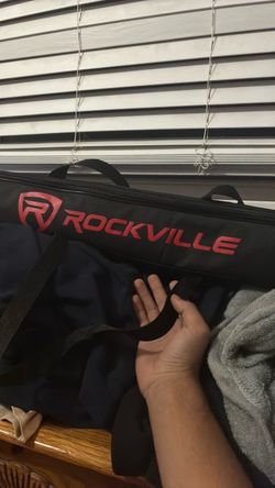 Rockville microphone with cables and stand
