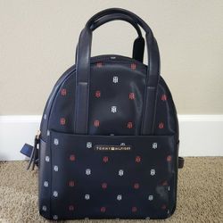 Tommy Hilfiger Nylon Dome Backpack--Dark Blue NWT