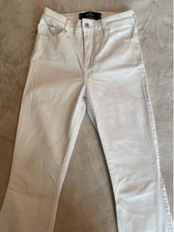 Hollister white flare jean