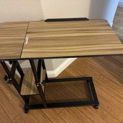 Height Adjustable C Table, Mobile Side Table with Tiltable Drawing Board New!