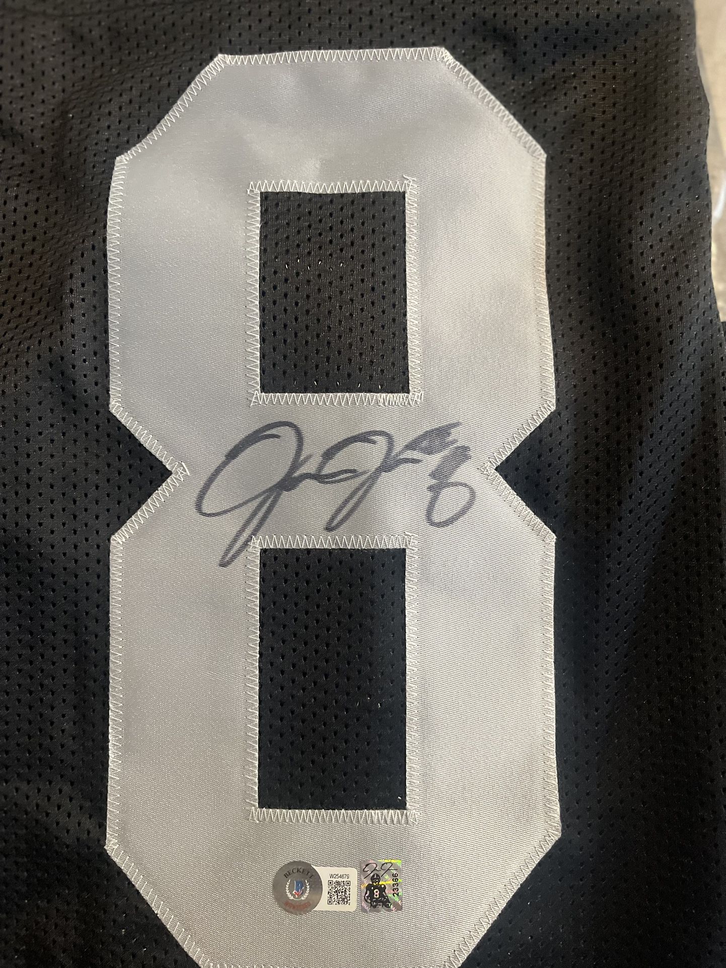 Josh Jacobs Hand Signed Raider Jersey