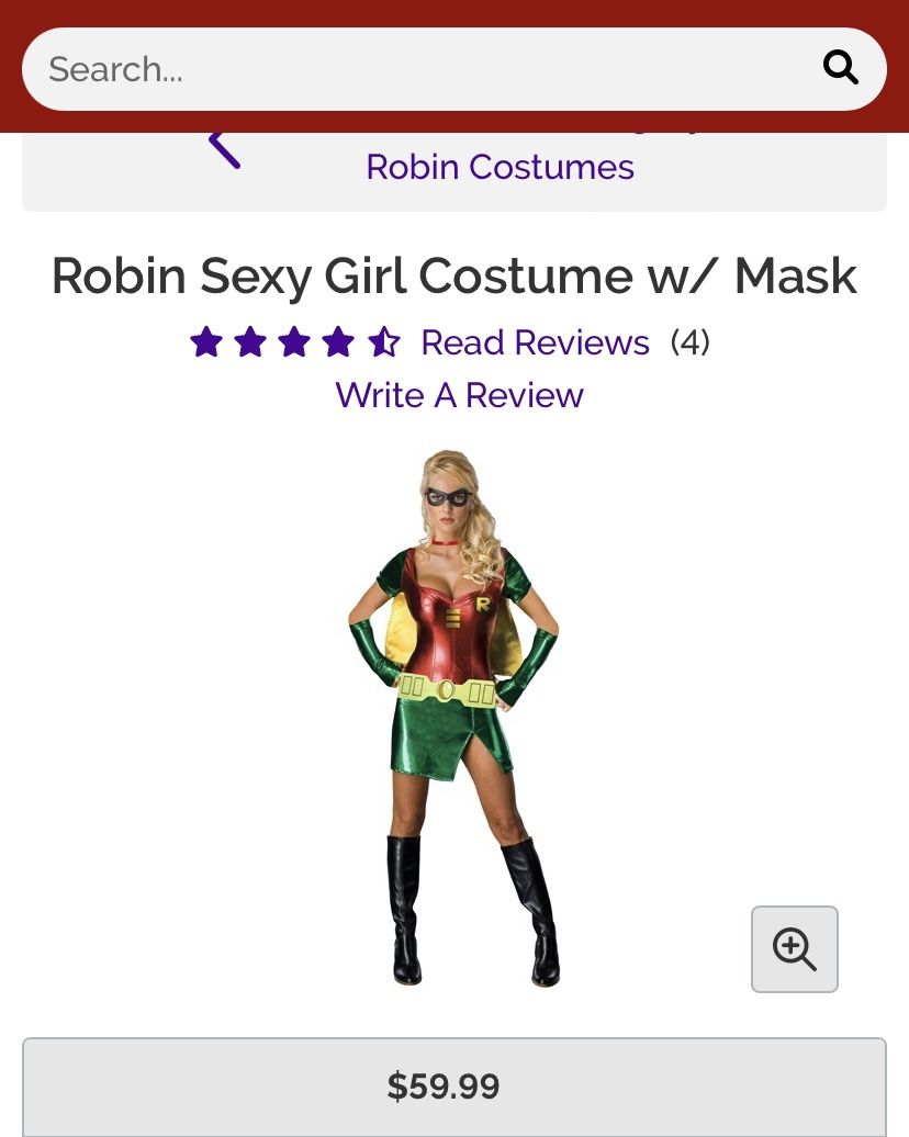 Sexy Robin Girl Halloween Costume DC COMICS BATMAN Teen Titans