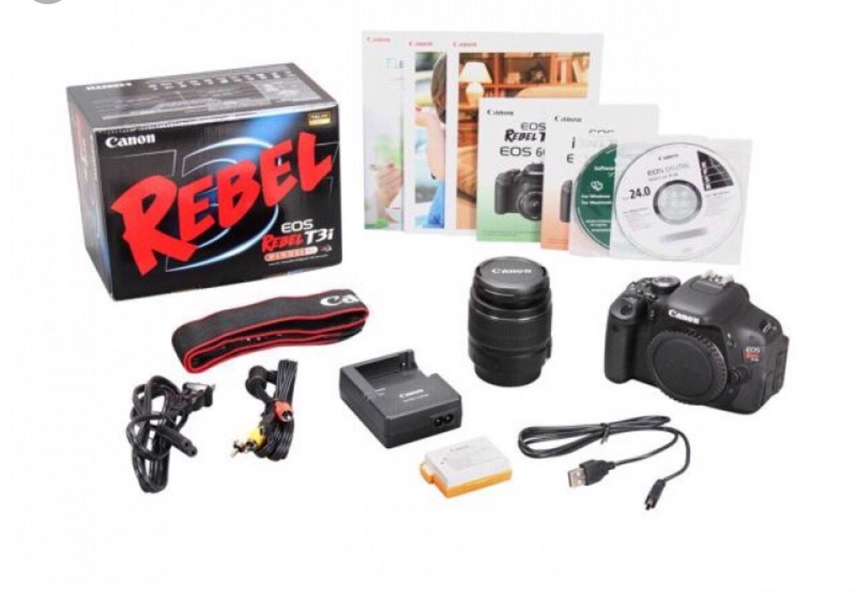 Canon t3i rebel box and accessories included!