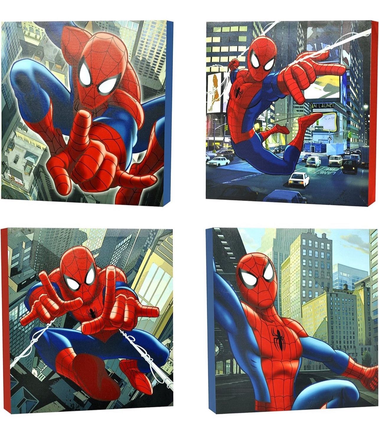 Marvel Spider-Man Canvas Wall Art (4-Piece)