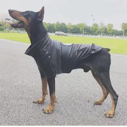 Dog Coat PU Leather Jacket Waterproof  XXL