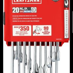 CRAFTSMAN 20 PC Ratcheting Combination Wrench Set, SAE/Metric (CMMT87220)