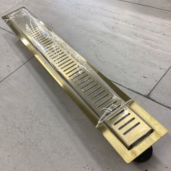24” 30” Linear Shower Drain Brushed Gold Matte Black Finish 304SS With Grill New In The Box Ready For Pick Up Today