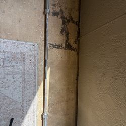 Fitness Gear 7’ 45 lb Olympic Barbell + Dumbbell Metal Rack + Metal T-Bar Barbell Row Attachmenta