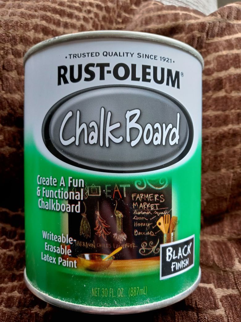 Rust-Oleum chalkboard brush-on paint, flat black