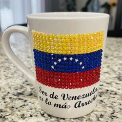 Coffee cups with the Venezuela flag.