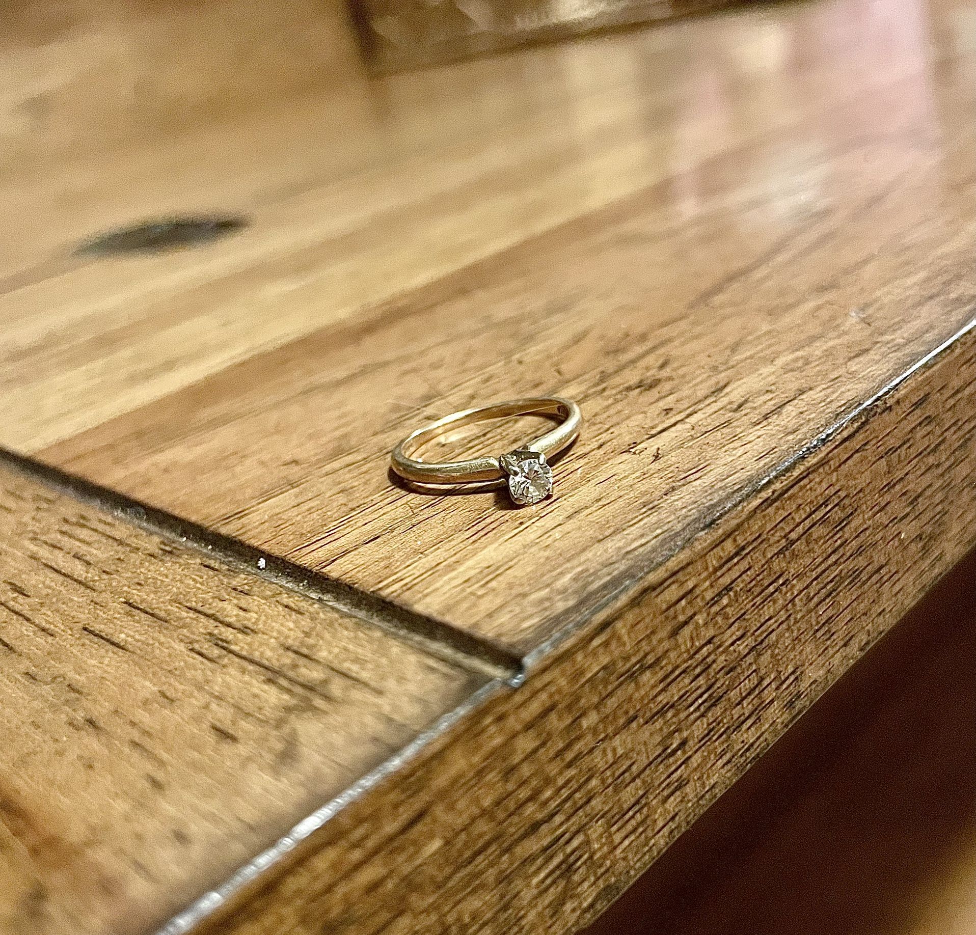 14k Yellow Gold .26 ct Solitaire Diamond Engagement Ring