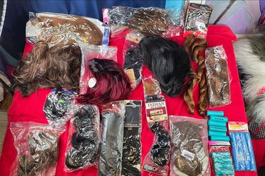 Mixed Hair Extensions, Wigs & Accessories Lot