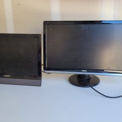 Dell Computer Monitor And Vizio Tv 