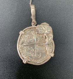 Atocha silver coin pendant