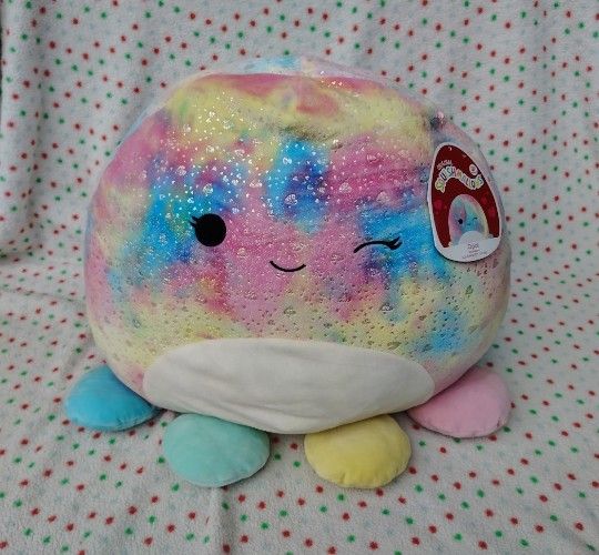 Squishmallows Oleta Multicolor Tye-Dye Heart Octopus Walgreens Exclusive 18"