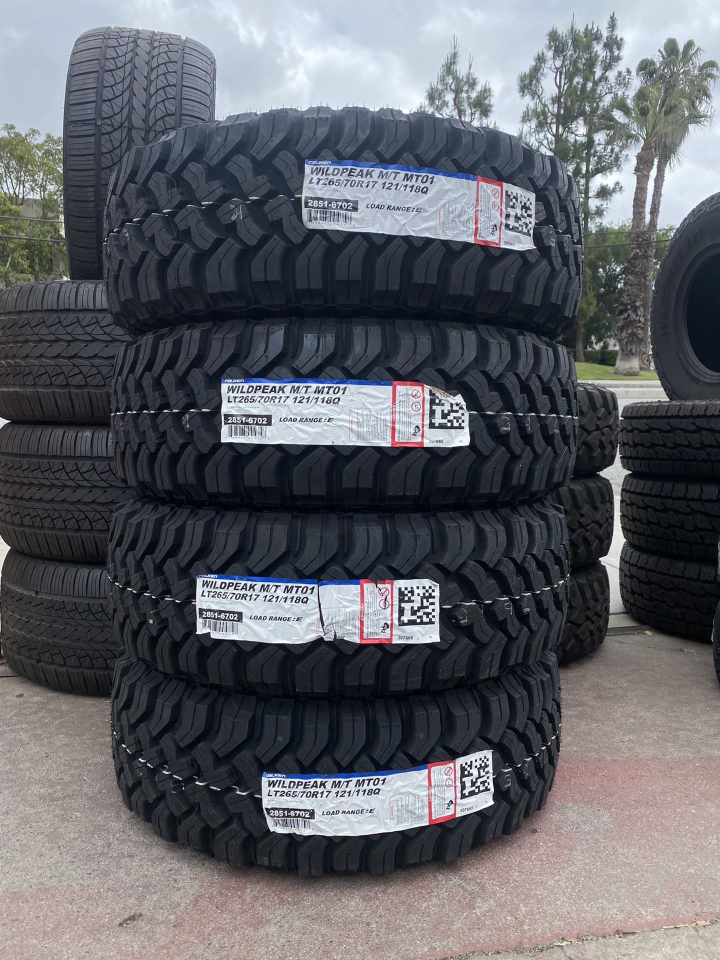 Lt265/70/17 Falken Wildpeak MUD Terrain - 4 New Tires