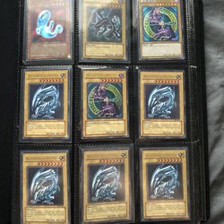 Yugioh Binder Rare Cards Dark Magician Blue Eyes White Dragon 